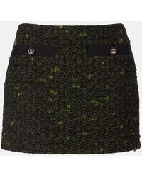 Gucci - Wool-Blend Boucle Miniskirt - Lyst