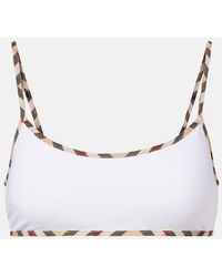 Burberry - Bikini-Oberteil Zum Binden - Lyst