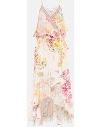 Camilla - Floral Silk Slip Dress - Lyst