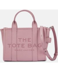 Marc Jacobs Schultertasche Aus Leder "the Mini Tote" - Pink
