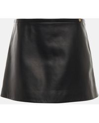 Versace - Medusa Leather Miniskirt - Lyst