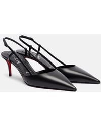 Christian Louboutin - Miss Z Sling 60 Leather Slingback Pumps - Lyst