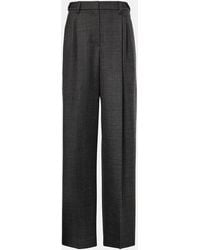 Brunello Cucinelli - High-Rise Wool Wide-Leg Pants - Lyst