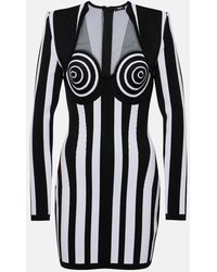 Balmain - Dress With Striped Pattern - Lyst