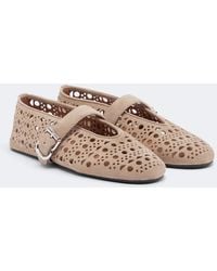 Alaïa - Vienne Suede Mary Jane Flats - Lyst