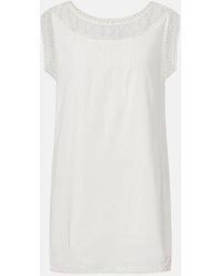 Posse - Danielle Lace-Trimmed Cotton Minidress - Lyst