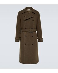 AURALEE - Double-breasted Alpaca And Wool Coat - Lyst