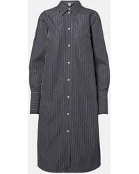 TOTEME - Striped Cotton Poplin Shirt Dress - Lyst
