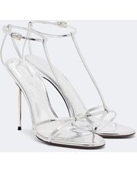 Paris Texas - Lidia Metallic Patent Leather Sandals - Lyst