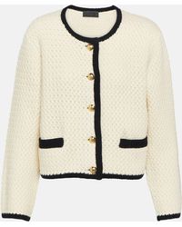 Nili Lotan - Perah Cropped Wool Cardigan - Lyst