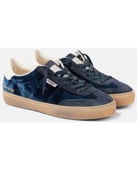 Golden Goose - Soul Star Velvet And Suede Sneakers - Lyst