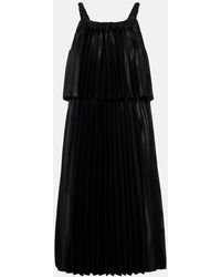 Noir Kei Ninomiya - Satin Midi Dress - Lyst