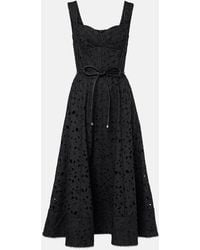 Rebecca Vallance - Kitsu Broderie Anglaise Midi Dress - Lyst