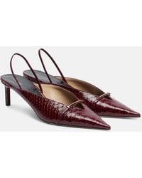 Tom Ford - Croc-Effect Leather Slingback Pumps - Lyst