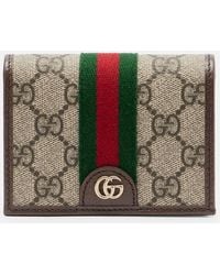Gucci - Ophidia Small Gg Leather-Trimmed Wallet - Lyst