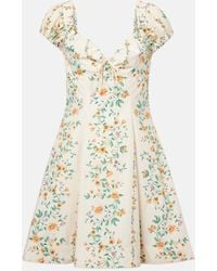 Agua Bendita - Mati Floral Cotton Poplin Minidress - Lyst