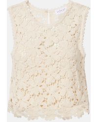 Velvet - Simona Cotton-Blend Guipure Lace Top - Lyst