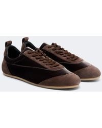 Jil Sander - Etage Suede-Trimmed Velvet Sneakers - Lyst