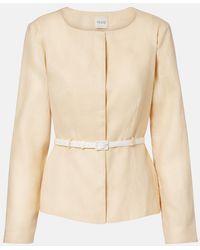 Posse - Pamela Belted Linen Jacket - Lyst