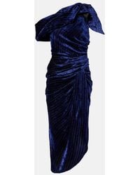 Isabel Marant - Cyane One-Shoulder Velvet Midi Dress - Lyst
