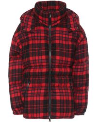 Moncler Veste doudoune imprimée en laine - Rouge