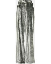 Brunello Cucinelli - Velvet Wide-Leg Pants - Lyst