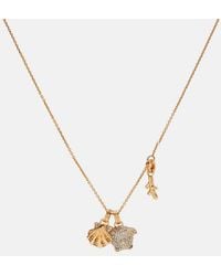 Versace - Medusa Crystal-Embellished Charm Necklace - Lyst