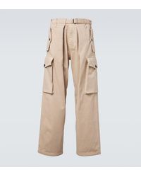 Loewe - Cotton Satin Cargo Pants - Lyst