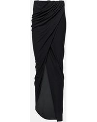 Rick Owens - Long Vered Crepe Jersey Maxi Skirt - Lyst