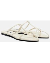 Jil Sander - Cage Leather Sandals - Lyst
