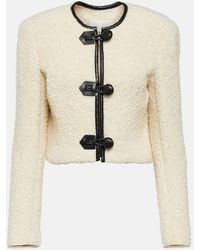 Isabel Marant - Giacca Gwendalia in lana con pelle - Lyst