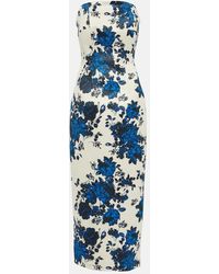 Emilia Wickstead - Yulie Floral-print Slim-fit Woven Maxi Dress - Lyst