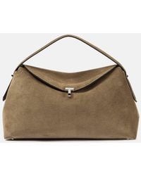 TOTEME - Tote T-Lock Aus Veloursleder - Lyst