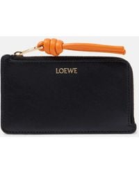 Loewe - Leather Knot Coin And Card Holder - Lyst