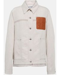 Loewe - Cotton and linen workwear jacket - Lyst