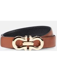 Ferragamo - Gancio Contour Leather Belt - Lyst