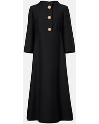 Valentino - Midikleid Aus Crepe Couture - Lyst