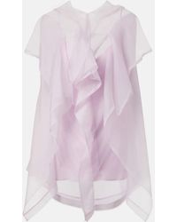 KHAITE - Top Santana En Organza De Seda Con Volantes - Lyst