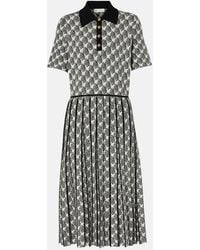 Tory Burch - Abstract-Pattern Print Midi Dress - Lyst