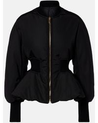Alaïa - Chaqueta Bomber Con Peplum - Lyst