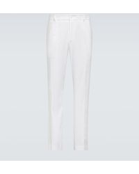 Dolce & Gabbana - Gerade Hose Aus Einem Leinengemisch - Lyst