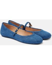 Gianvito Rossi - Ballerines Carla En Denim - Lyst