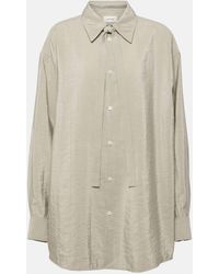 Lemaire - Tie-detail Silk-blend Shirt - Lyst