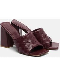 Bottega Veneta - Parco Intrecciato Leather Mules - Lyst