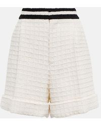 Gucci - Shorts de tweed en tiro alto - Lyst
