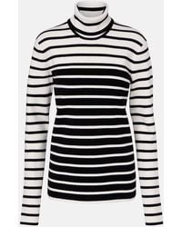 TOTEME - Striped Wool-Blend Turtleneck Sweater - Lyst