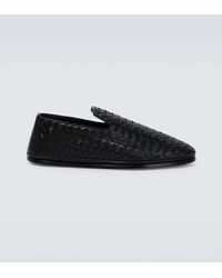Bottega Veneta - Intrecciato Full-Grain Leather Slippers - Lyst