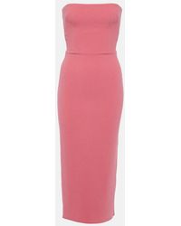 Alex Perry - Strapless Midi Dress - Lyst