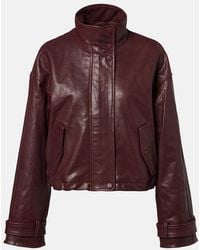 Veronica Beard - Bateman Cropped Leather Jacket - Lyst
