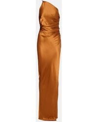 The Sei - Asymmetric Gathered Silk Gown - Lyst